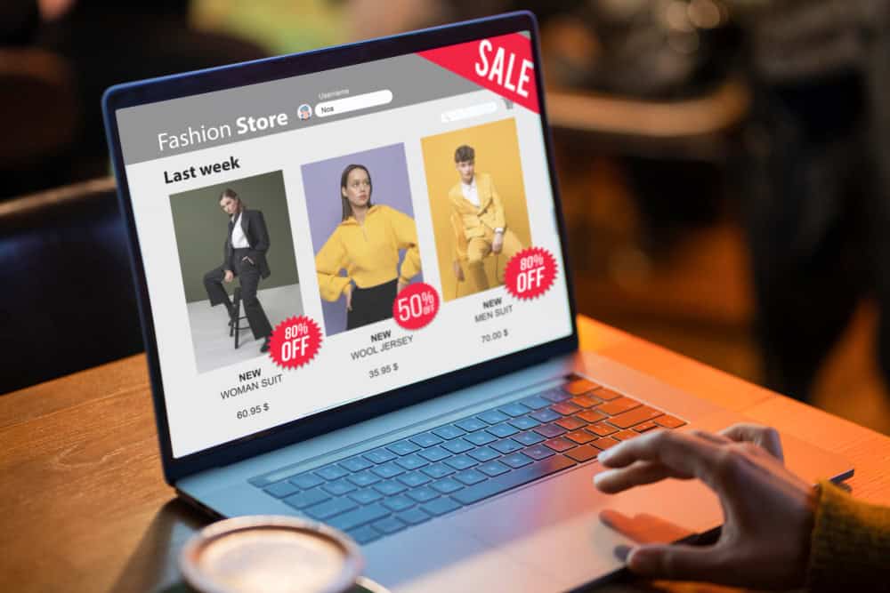 E Commerce Website On A Laptop